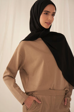 Image of Everyday Chiffon Hijab - Black