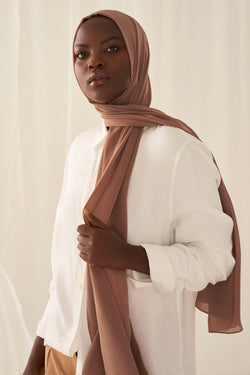 Image of Everyday Chiffon Hijab - Chestnut